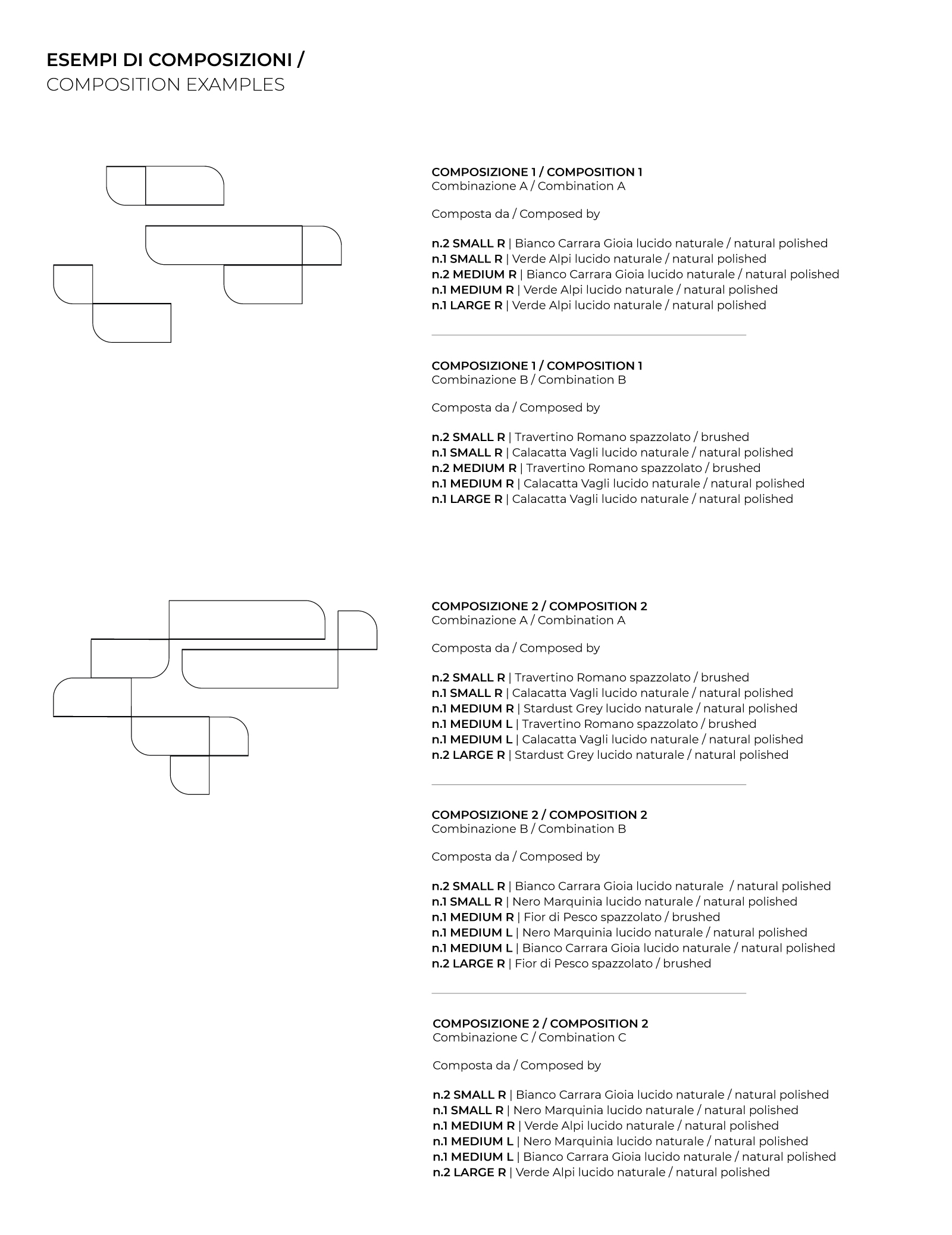 Roundcut-combinazioni